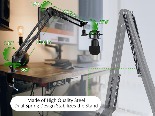 Suspension Scissor Boom Arm Stand Razer Seiren Mini
