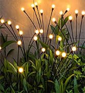 colcutee Solar Firefly Lights, 4 Pack 24 LED Solar Garden Lights, Solar Swaying Garden Lights IP6...