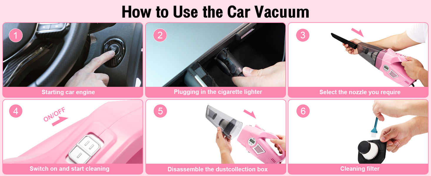 How to use the car vacuum