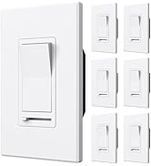 Amico 6 Pack Dimmer Light Switch, Single-Pole or 3-Way Slide Dimmer Switches for Led Lights, Suit...