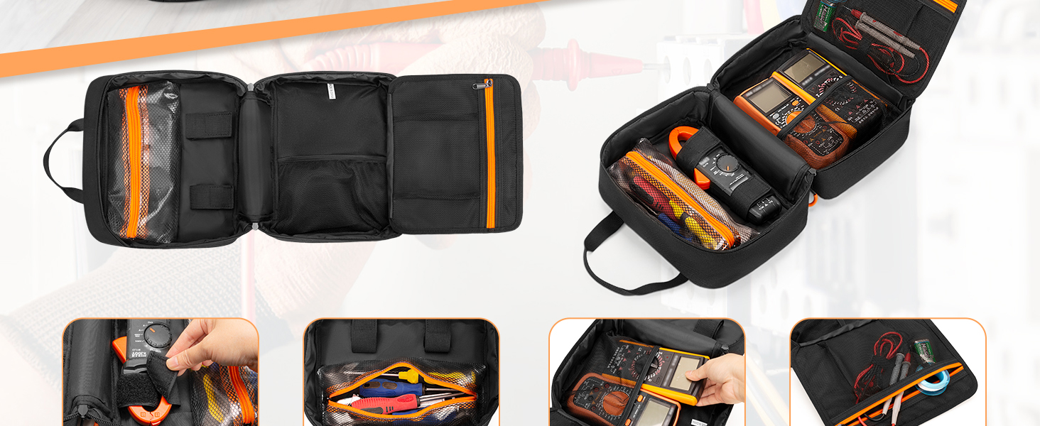 Multi-functional Work Bag Compatible with Klein Tools 80101/ ET310 AC Circuit Breaker Finder