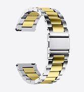 Fullmosa 20mm Stainless Steel Watch Band, Quick Release Metal Replacement Strap with Removable Li...