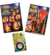 Pumpkin Masters Complete Halloween Pumpkin Decorating Kit: 3 in 1 Pumpkin Light, 17 Carving Patte...