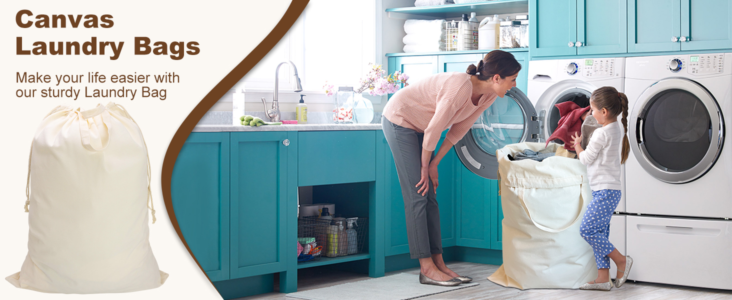 CALACH Canvas laundry bag