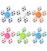6 Pack Soccer Fidget Spinner, Stress Relief Fidget Spinners for Kids with Autism ADHD, Sensory Fi...
