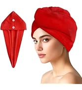 AGKXHDEC1 Pack Double Layer Microfiber Towel, Hair Turbans for Wet Hair, Drying Hair Wrap for Wom...