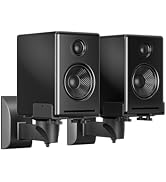 suptek Small Dual Side Clamping Bookshelf Speaker Wall Mounting Bracket for Small Surrounding Sou...