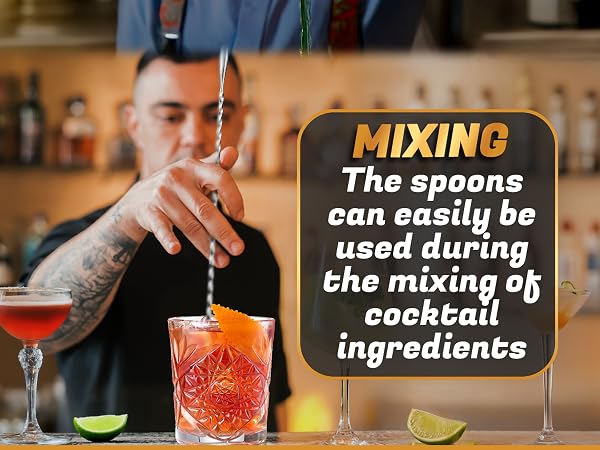 drink mixing spoon metal coffee stirrer long handle spoons cocktail stirring spoon