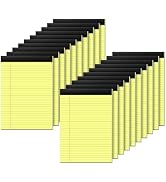 Legal Pads 8.5 x 11 Wide Ruled Notepads 20 Pack 30 Sheets Perforated Double-Sided Printing Yellow...