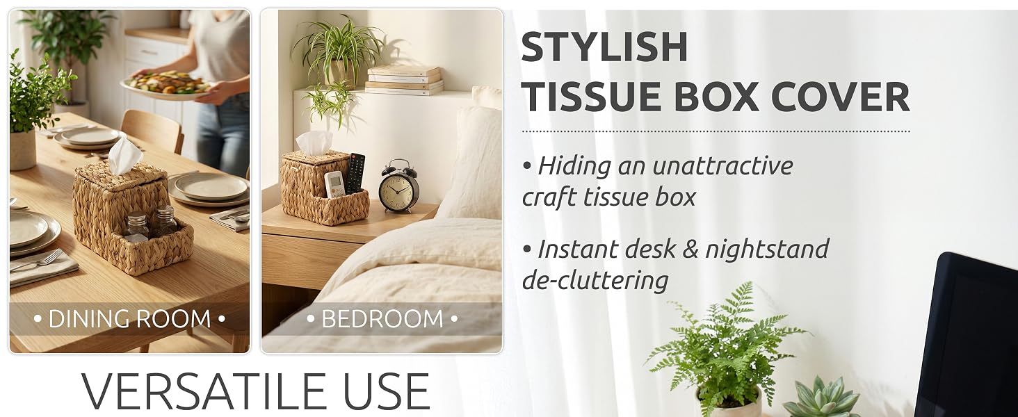 tissue box organizer