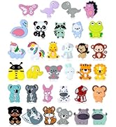 FIVEIZERO 33PCS Focal Beads – Bulk Animal Charms for DIY Pens, Keychains, Bracelets, Necklaces, L...