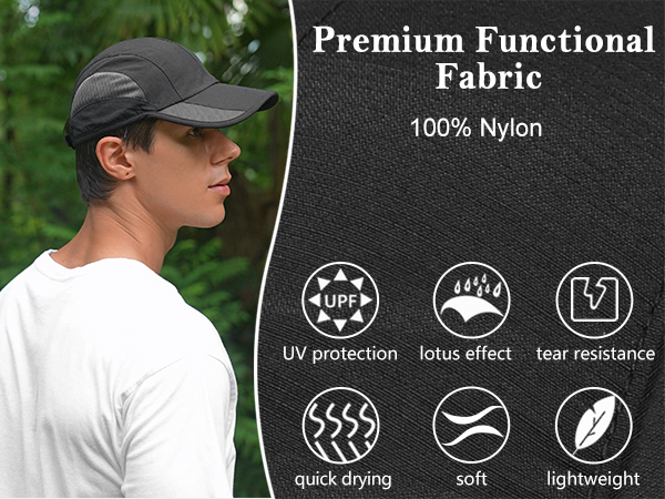 Unstructured and lightweight sport cap for training fishing camping cycling boating