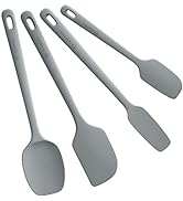 ChefAide 4 Pieces Silicone Spatula Set, Food Grade Rubber Spatula, Upgrade Strong Handle with Erg...