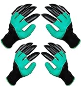 DCCPAA Garden Gloves with Claws,Claw Gardening Gloves for Digging,Planting, Weeding, Seeding-Wate...