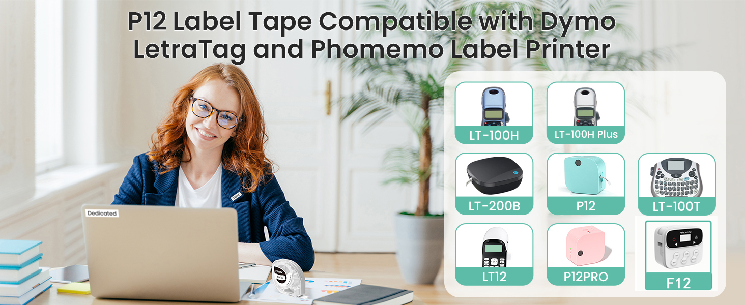 Compatible with dymo letratag label maker refills