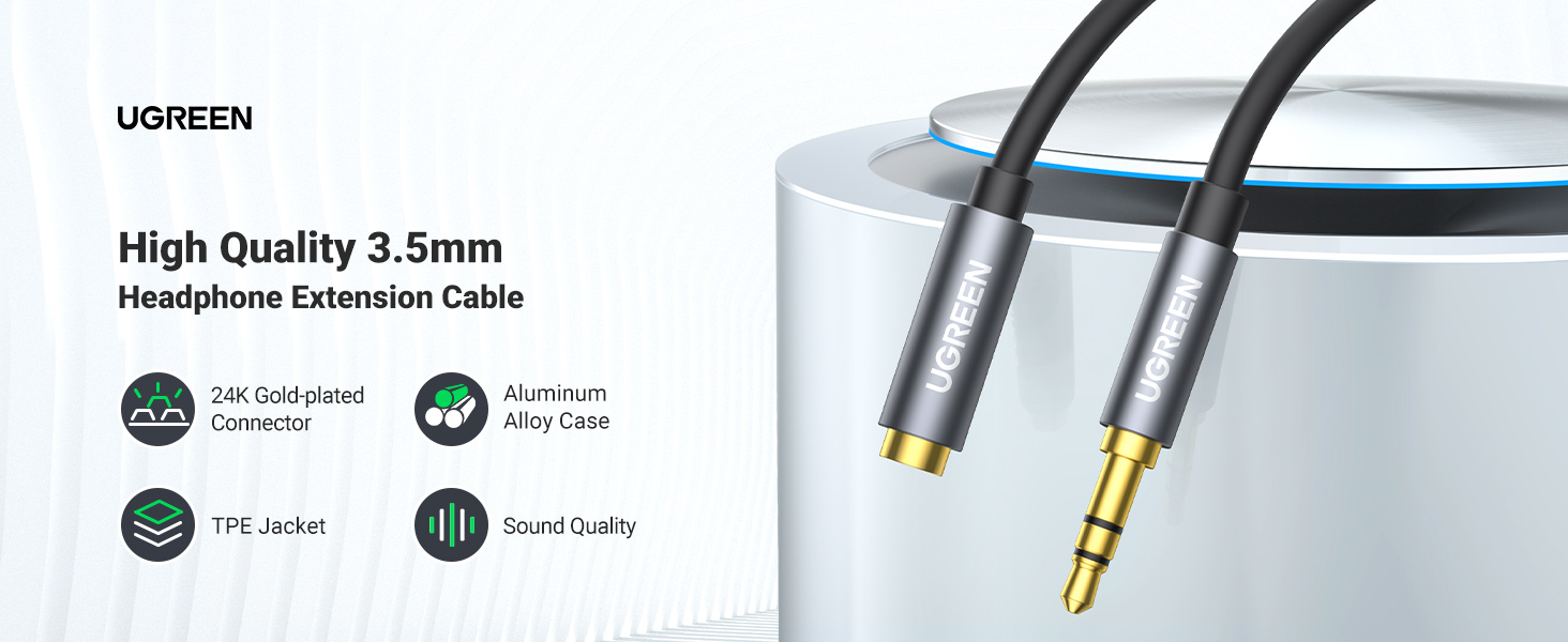 3.5mm headphone extension cable