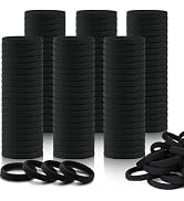 150PCS Hair Ties, IKOCO Black Hair Ties for Women No Damage, Cotton Seamless Ponytail Holders for...