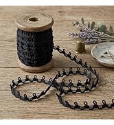 IDONGCAI Premium Elastic Button Loop Trim 0.6inch Width Corset Braid & Stretch Lace Cord, 6 Yards...