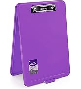 Clipboard with Storage Purple, Letter Size Storage Clipboard with Compartments Case for Nurse Tea...