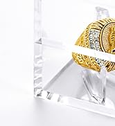 Foboull Championship Ring Display Case,Acrylic Display Box and Holder for Super Bowl Rings, Champ...