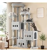 Gitelsnour Cat Tree for Large Adult, 71.7'' Tall Cat Tower for Indoor Cats, Sturdy Heavy Duty Cat...