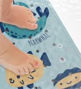 homerella bath mat non-slip anti-mold shower mat family bathroom safe for kids and adults