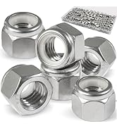Vifmy 110 Pack 1/4"-20 Inch Lock Nuts,304 (A2-70) Stainless Steel Nylon Insert Locknuts,Standard ...