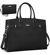 RAINSMORE Laptop Bag for Women 15.6 Inch Waterproof Leather Laptop Tote Bag Business Office Work ...