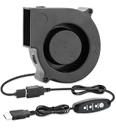 AmRunJe 75mm x 30mm USB Blower Fan 5V Turbine Centrifugal Blower Fan for Cooling DIY Computer Cas...