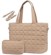 LOVEVOOK Laptop Tote Bag for Women, 15.6 Inch Large Puffer Work Computer Tote Bags for Teacher Nu...
