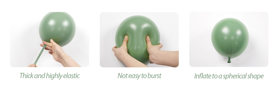 sage green and gold balloons