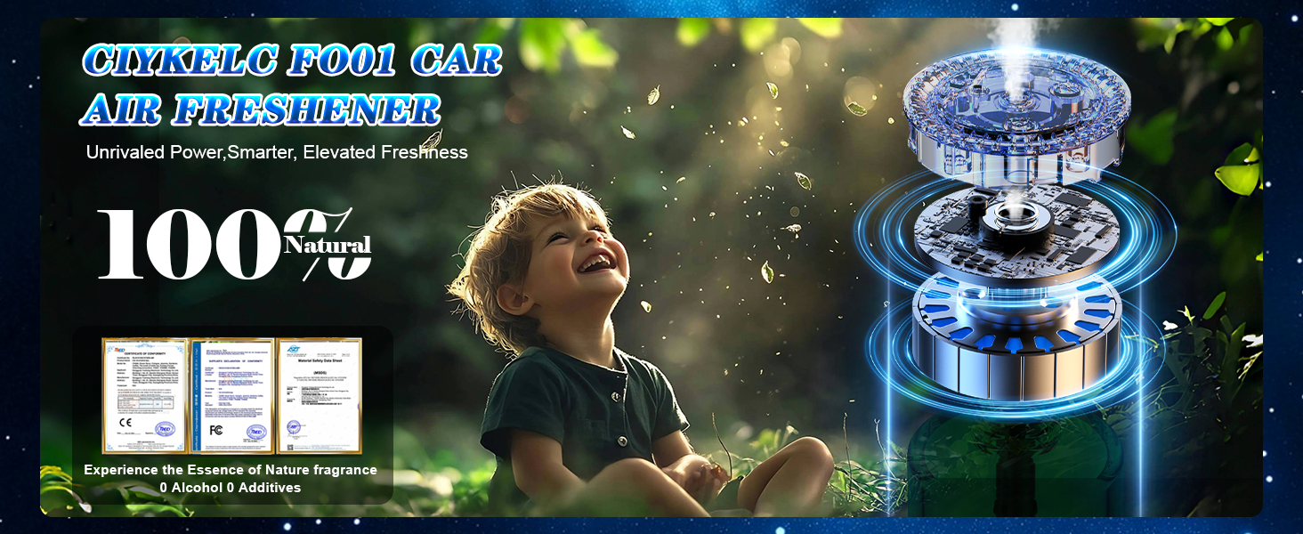 ? Smart Car Air Freshener Diffuser - 270-Day Long-Lasting Essential Oil (6.09oz/180ml)