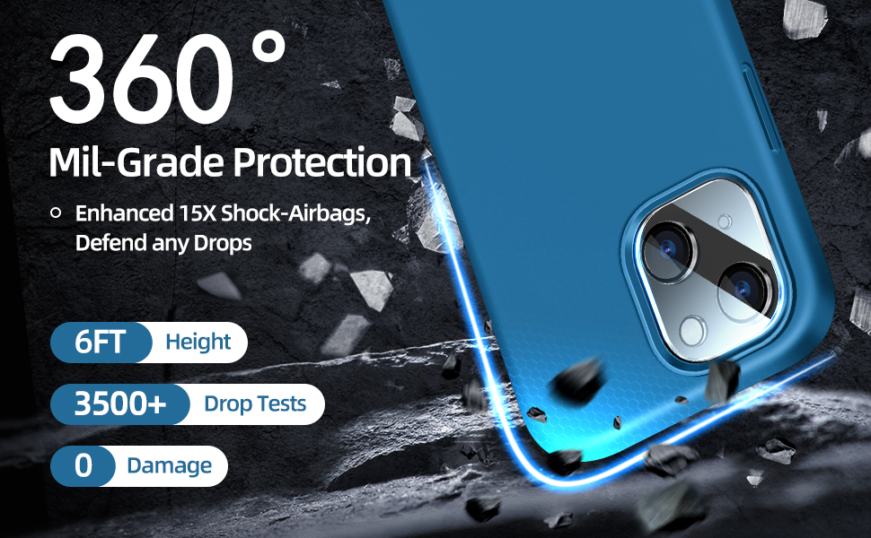 iPhone 13 mini case silicone blue 2