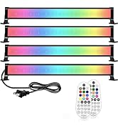 MEIKEE 4 Pack 25W RGBW LED Wall Washer Light, Color Changing LED Strip Light with RF Remote, IP66...