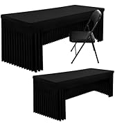Smiry 2 Pack Spandex Open Back Tablecloth,Elastic Fitted Stretch Tablecloth for 6FT Rectangle Tab...