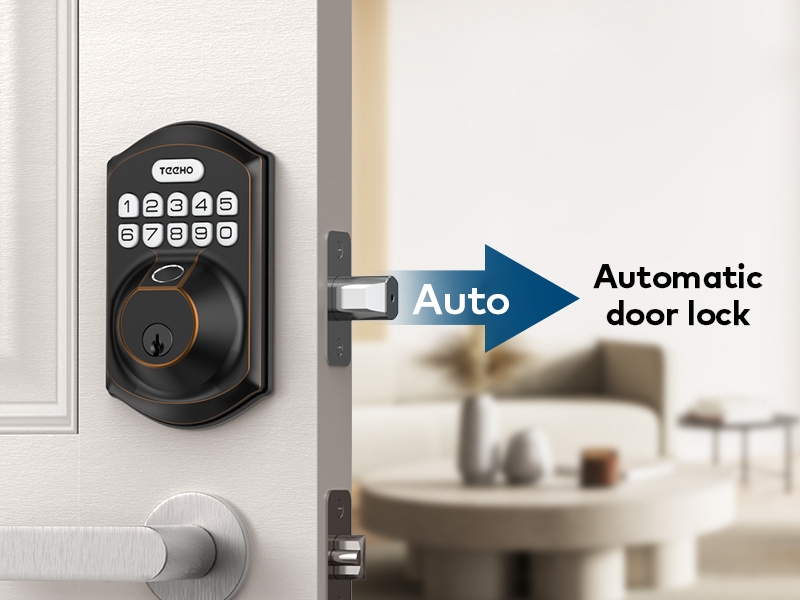 Auto-lock timer adjustable from 10–99s, with the option to turn the feature on or off manually
