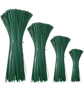 Green Zip Ties Assorted Sizes 400 Pack 4/6/8/12 Inch Cable Ties Plastic Wire Ties UV Resistant Zi...