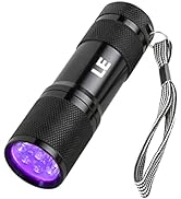 LE Black Light Flashlight, Small UV Lights 395nm, Portable Ultraviolet Light Detector for Invisib...