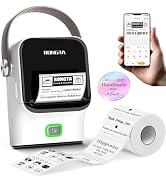 Rongta Bluetooth Label Maker Machine with Tape, Thermal Label Printer for Office, Small Business ...