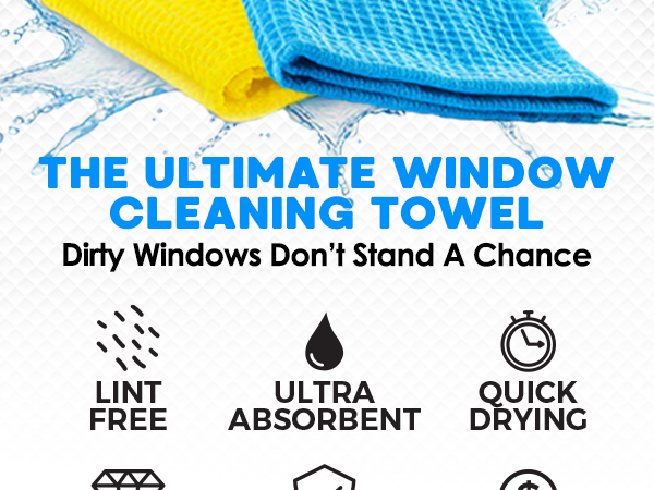 The Standard Waffle Weave, a versitile towel made for cleaning windows and glass.