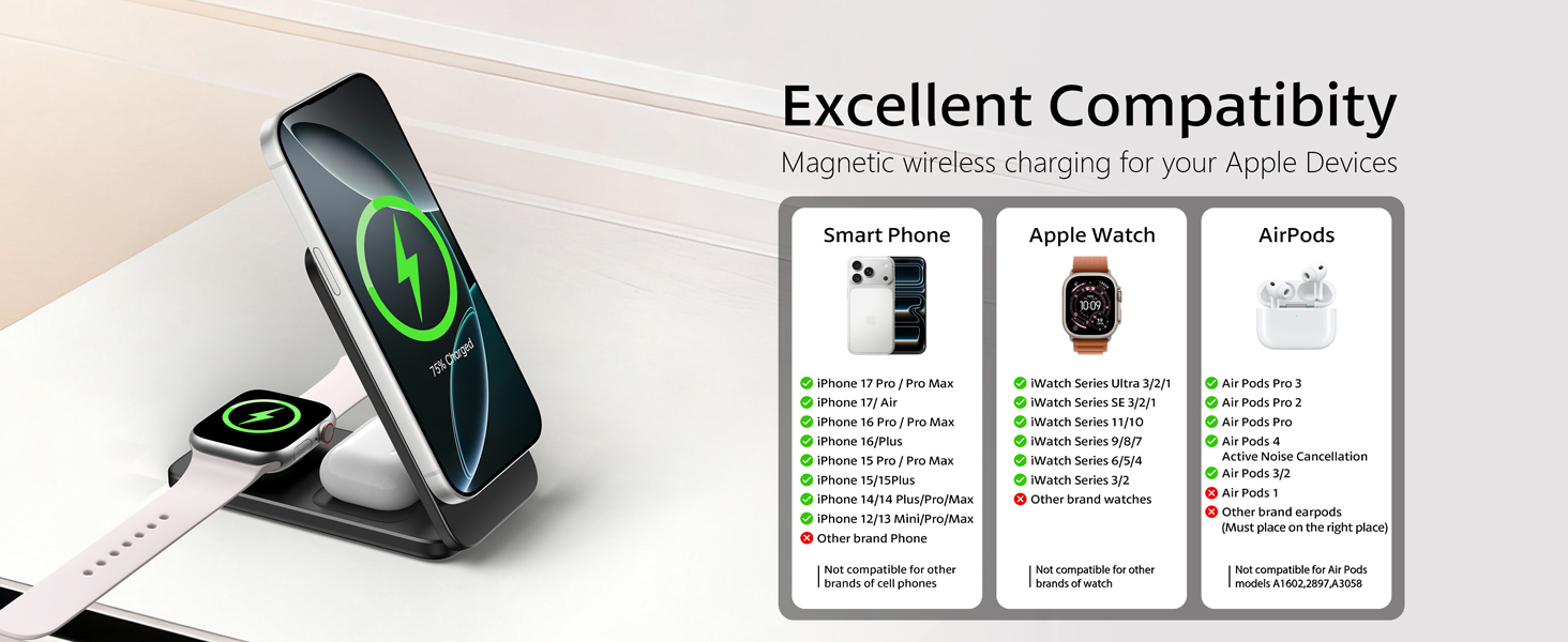 foldable wireless charging station