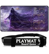 Cleaneat MTG Playmat with Portable Playmat Tube, TCG Playmat 24""x14"" with Battle Zone, Magic Pl...