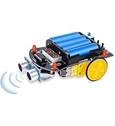 MiOYOOW Soldering Practice Kit, DIY Ultrasonic Ranging Obstacle Avoidance Smart Car Toy for 15+ Y...