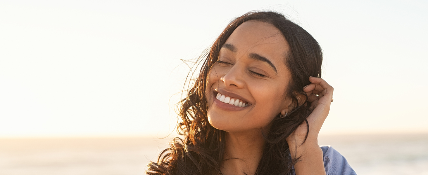 woman smiling