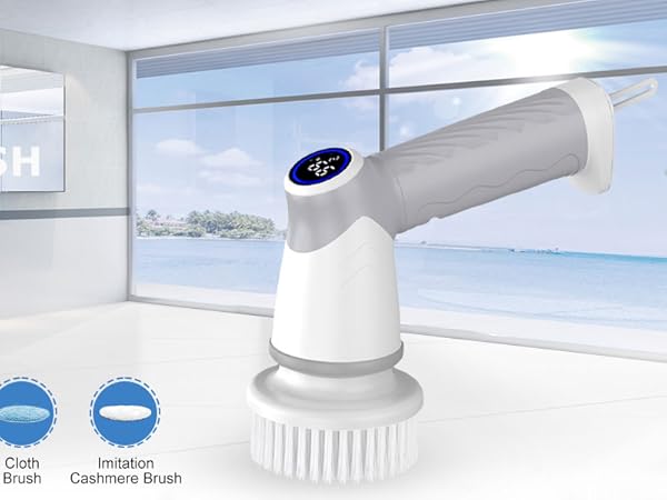 Electric Spin Scrubber, Cordless Power Scrubber & Electric Cleaning Brush