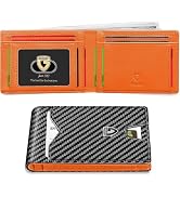 GSOIAX Slim Wallet for Men with 11 card Slots Rfid Blocking Carbon Fiber wallets Bifold Credit Ca...