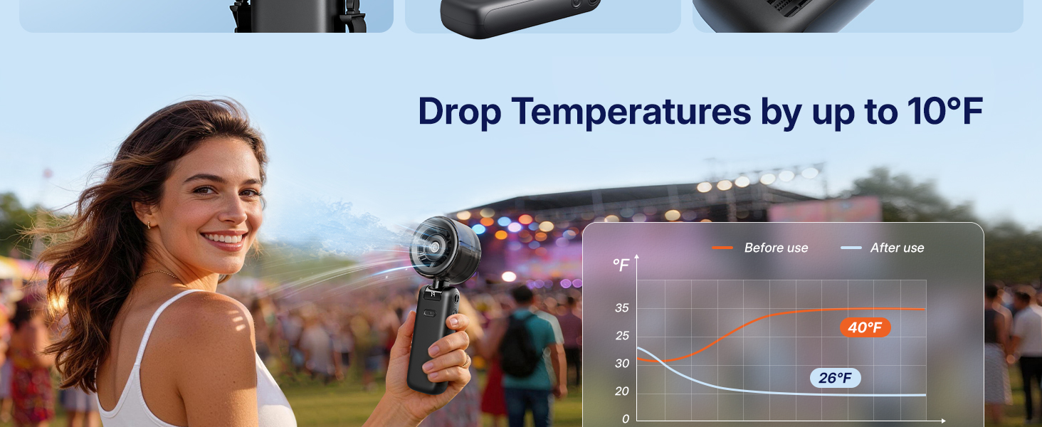 handheld misting fan
