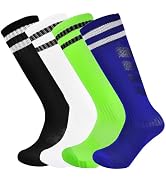 Boys Soccer Socks Toddler Athletic Socks Knee High Football Socks For kids | Moisture-Wicking,Rei...