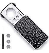 Jewelry Loupe Magnifier with UV LED Light, AFUNTA 30X 60X 90X Slide Out Pocket Magnifying Glass f...