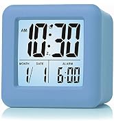 Plumeet Digital Alarm Clock Kids Clock with Snooze and White Nightlight - Easy Setting Travel Ala...